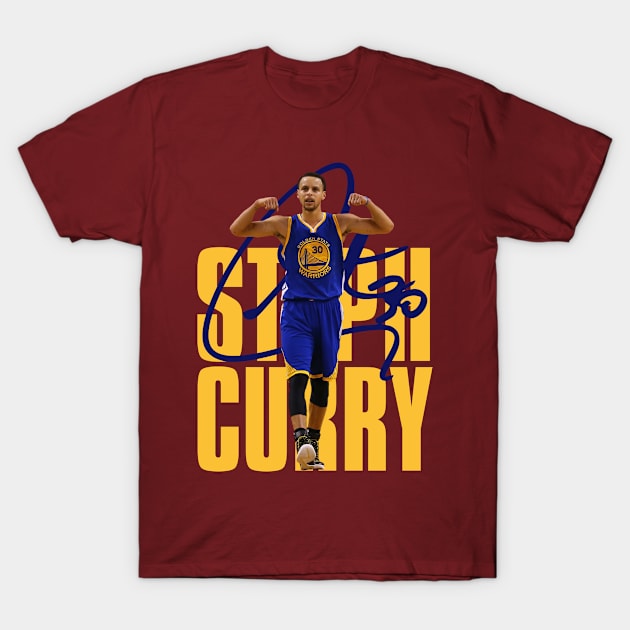 Steph Curry - Golden State Warriors T-Shirt by Litaru